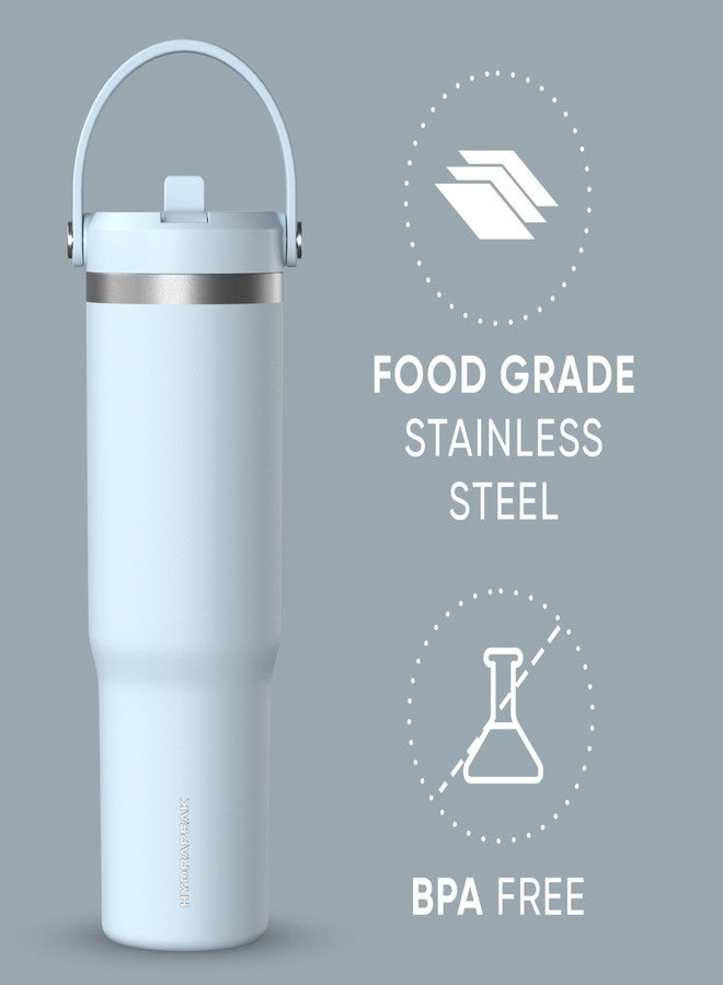 Hydrapeak Nomad 32 oz Tumbler with Handle and Straw Lid, Leakproof, Double Insulated, 32oz Cup, Stainless Steel (Powder Blue) - Image 3